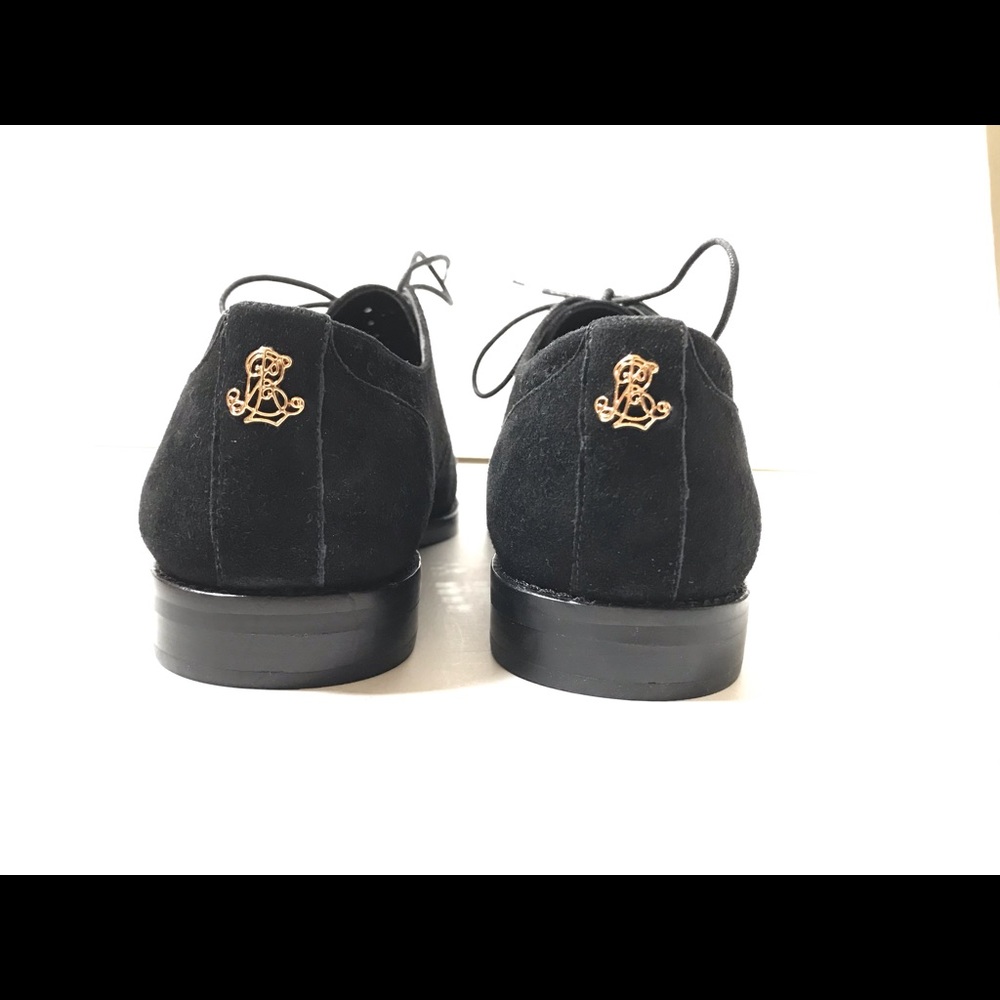 LAUREN Ralph Lauren Perforated Suede Oxfords 7.5 - Picture 2 of 8